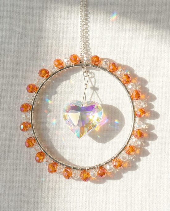 Handmade sun catcher for window – full circle